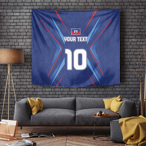 Custom Afro Haiti Football Tapestry Sporty Style - African Pride