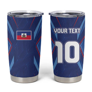 Custom Afro Haiti Football Tumbler Cup Sporty Style - African Pride