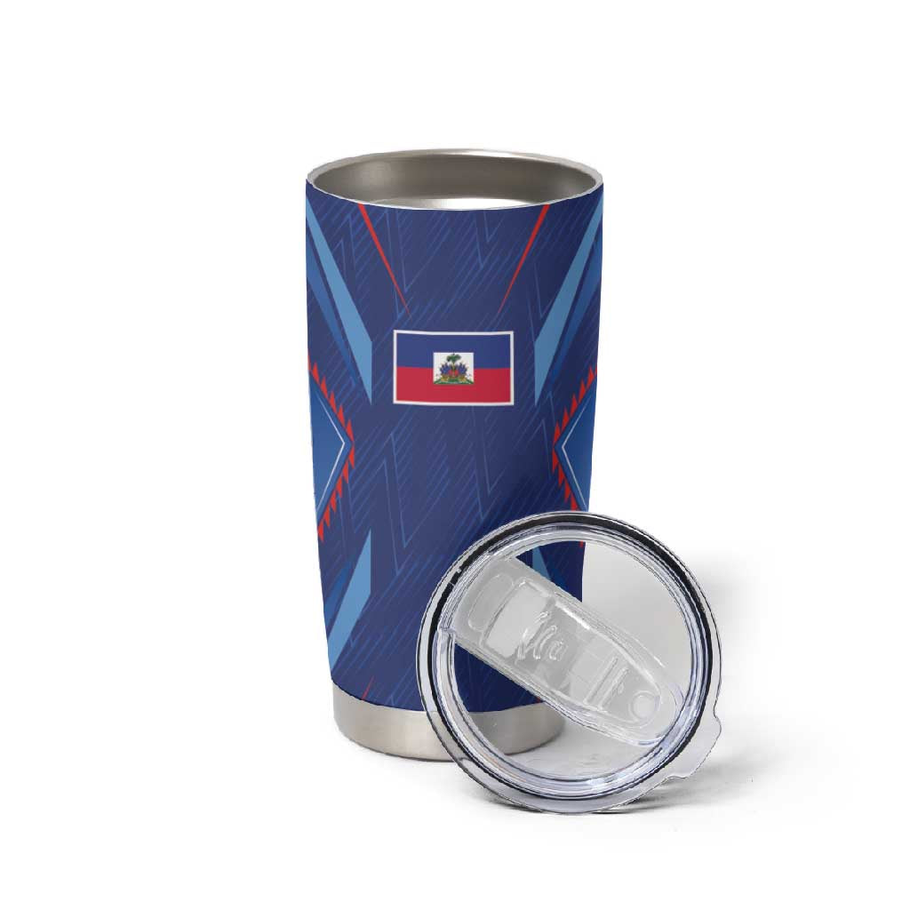 Custom Afro Haiti Football Tumbler Cup Sporty Style - African Pride