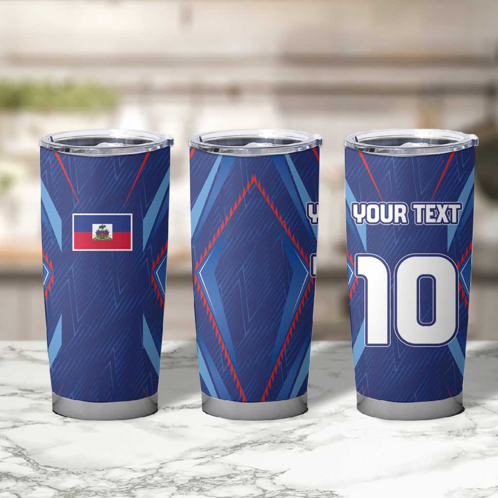 Custom Afro Haiti Football Tumbler Cup Sporty Style - African Pride