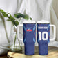 Custom Afro Haiti Football Tumbler With Handle Sporty Style - African Pride