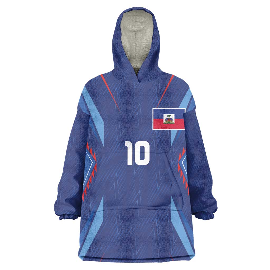 Custom Afro Haiti Football Wearable Blanket Hoodie Sporty Style - African Pride