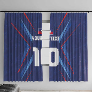 Custom Afro Haiti Football Window Curtain Sporty Style - African Pride
