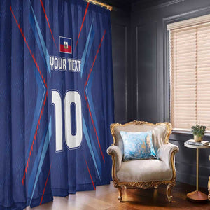 Custom Afro Haiti Football Window Curtain Sporty Style - African Pride