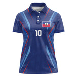 Custom Afro Haiti Football Women Polo Shirt Sporty Style - African Pride