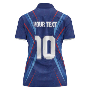 Custom Afro Haiti Football Women Polo Shirt Sporty Style - African Pride