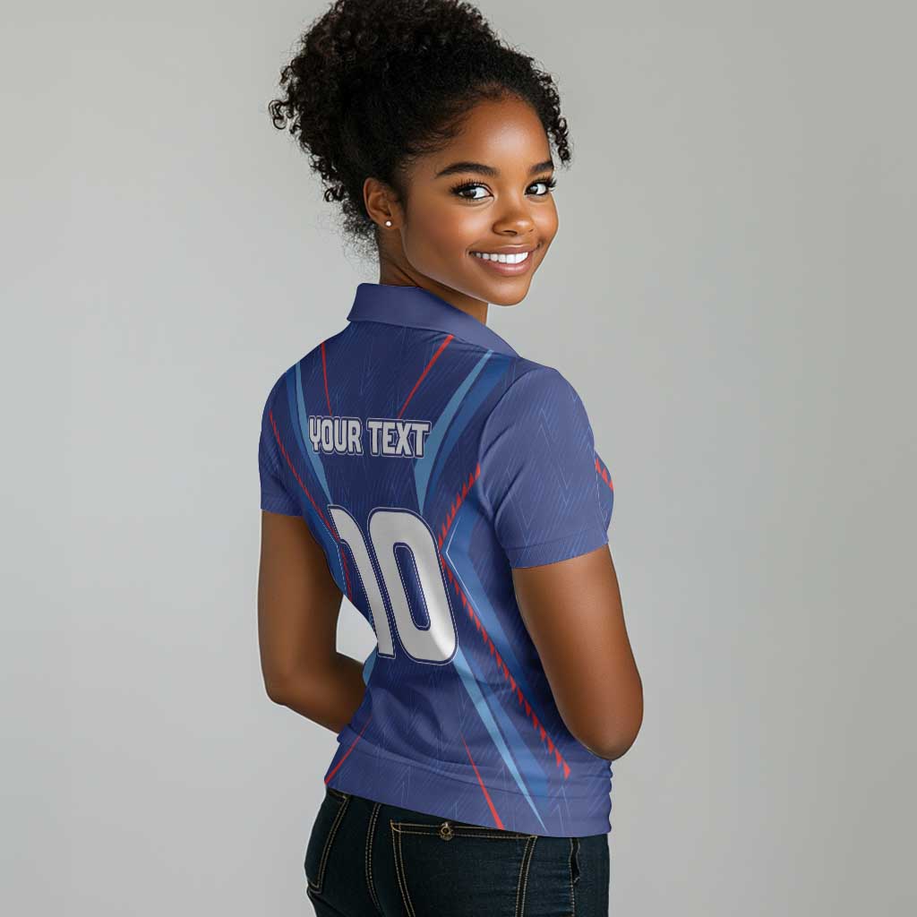 Custom Afro Haiti Football Women Polo Shirt Sporty Style - African Pride
