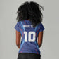 Custom Afro Haiti Football Women V-Neck T-Shirt Sporty Style - African Pride