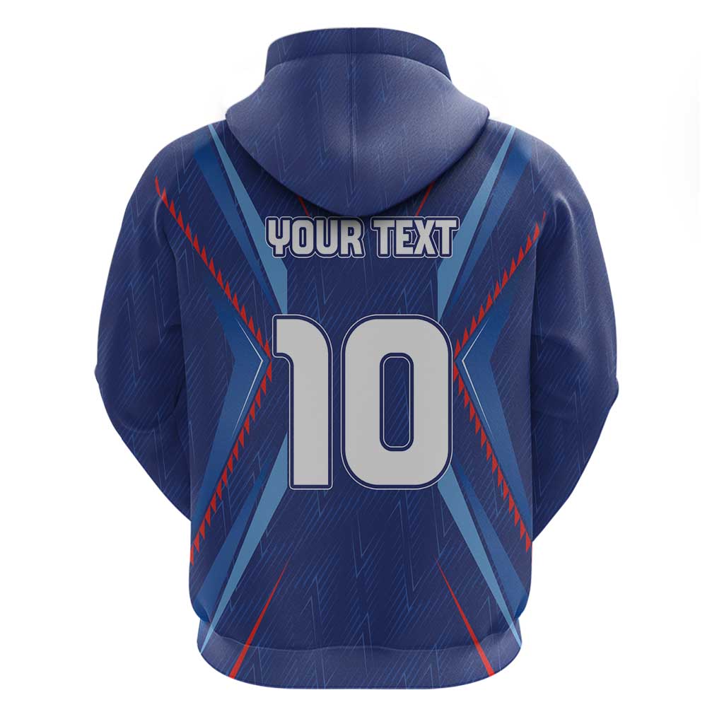 Custom Afro Haiti Football Zip Hoodie Sporty Style - African Pride