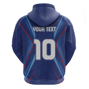 Custom Afro Haiti Football Zip Hoodie Sporty Style - African Pride