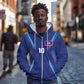 Custom Afro Haiti Football Zip Hoodie Sporty Style - African Pride