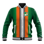 Custom Côte d'Ivoire National Football Baseball Jacket Les Elephants-Sporty Stripes - African Pride