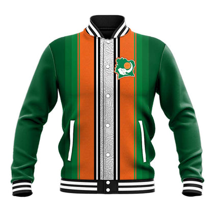 Custom Côte d'Ivoire National Football Baseball Jacket Les Elephants-Sporty Stripes - African Pride