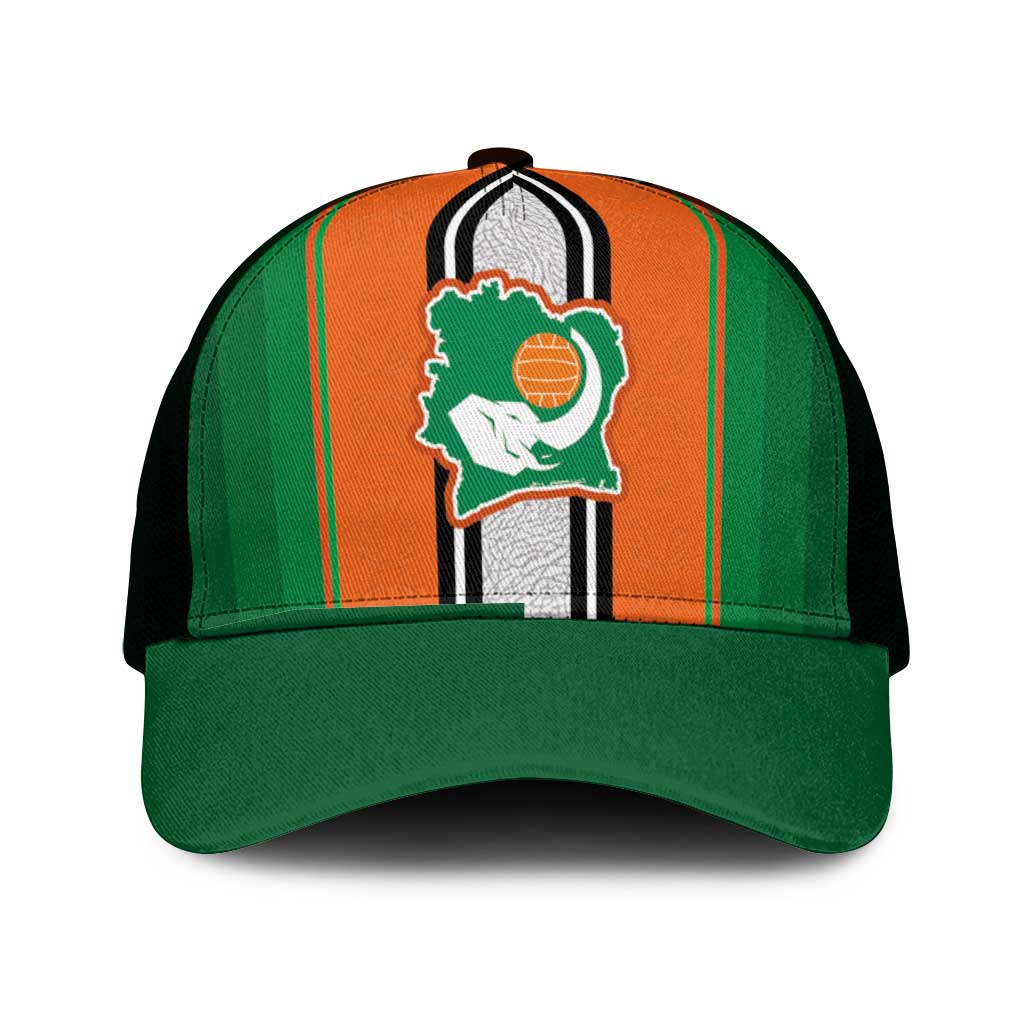 Côte d'Ivoire National Football Baseball Net Cap Les Elephants-Sporty Stripes - African Pride