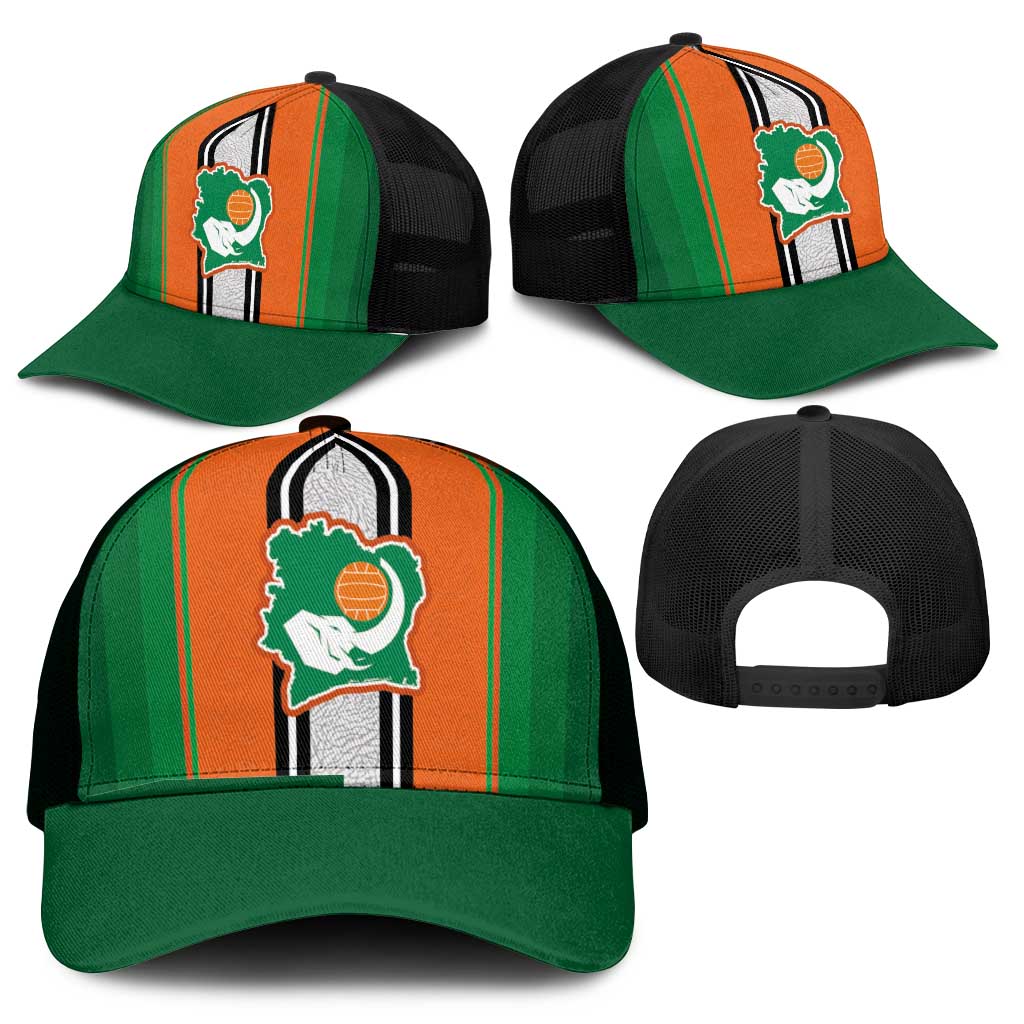 Côte d'Ivoire National Football Baseball Net Cap Les Elephants-Sporty Stripes - African Pride