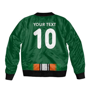 Custom Côte d'Ivoire National Football Bomber Jacket Les Elephants-Sporty Stripes - African Pride