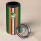 Custom Côte d'Ivoire National Football 4 in 1 Can Cooler Tumbler Les Elephants-Sporty Stripes - African Pride