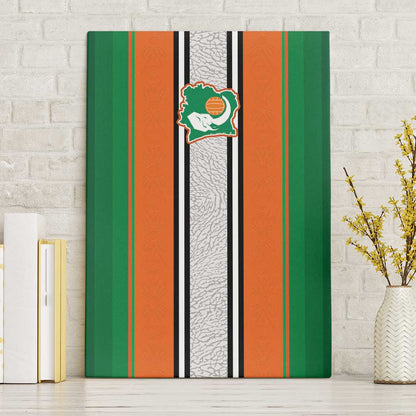 Côte d'Ivoire National Football Canvas Wall Art Les Elephants-Sporty Stripes - African Pride