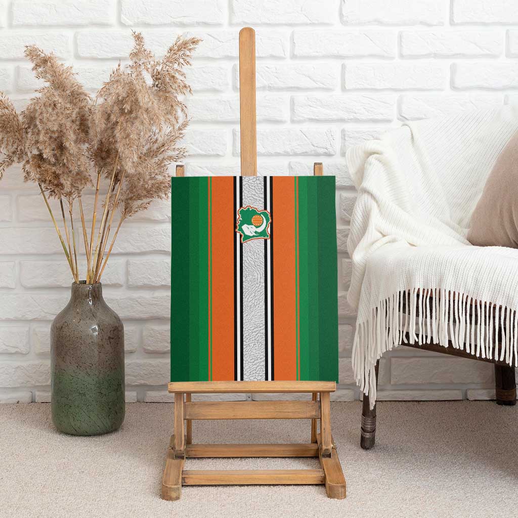Côte d'Ivoire National Football Canvas Wall Art Les Elephants-Sporty Stripes - African Pride
