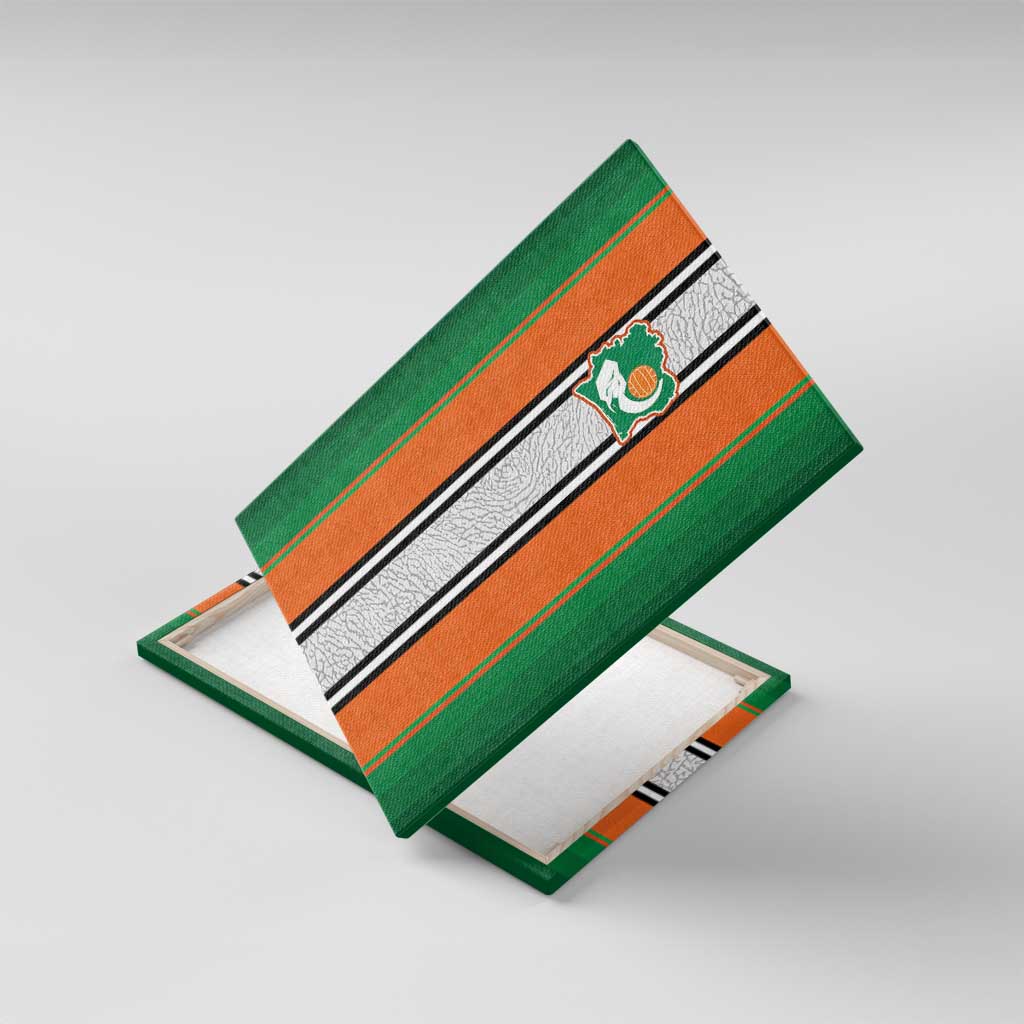 Côte d'Ivoire National Football Canvas Wall Art Les Elephants-Sporty Stripes - African Pride