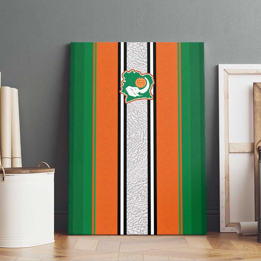 Côte d'Ivoire National Football Canvas Wall Art Les Elephants-Sporty Stripes - African Pride