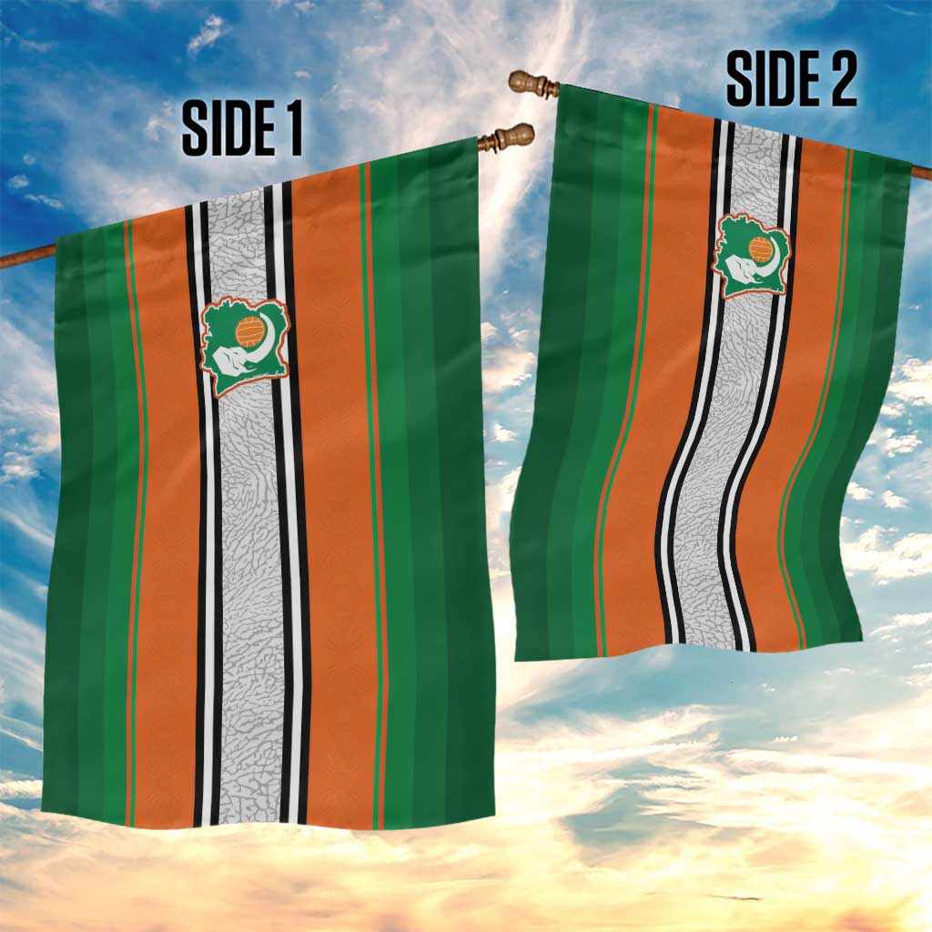 Côte d'Ivoire National Football Garden Flag Les Elephants-Sporty Stripes - African Pride