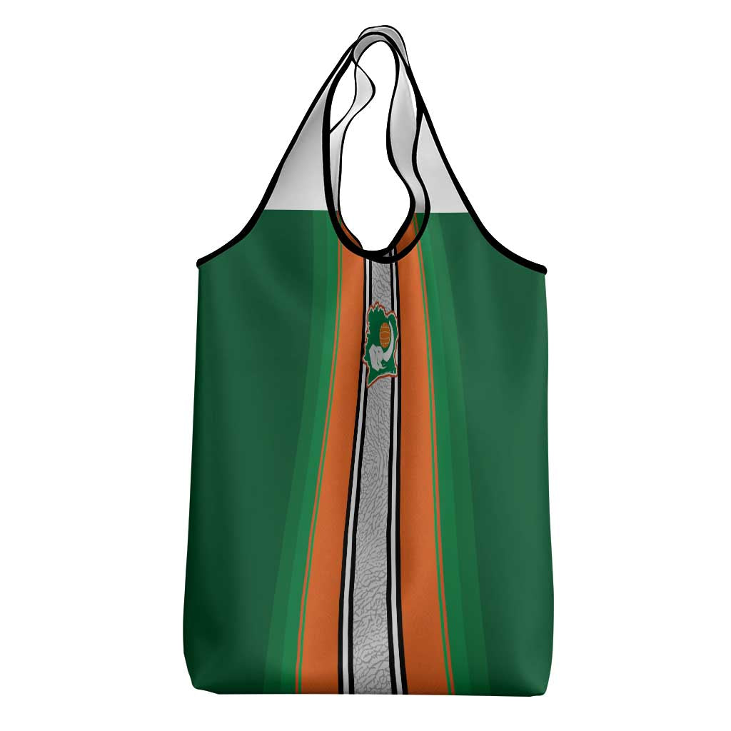 Côte d'Ivoire National Football Grocery Bag Les Elephants-Sporty Stripes - African Pride