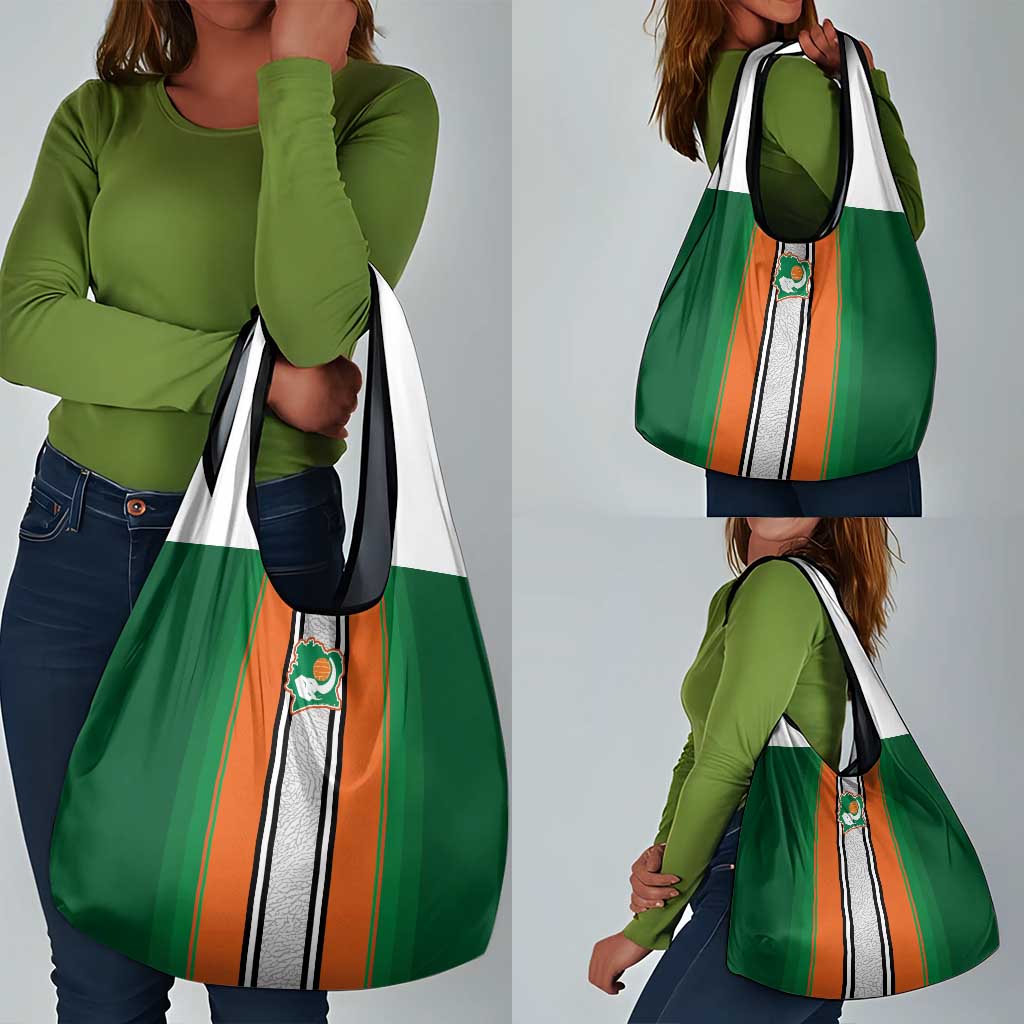 Côte d'Ivoire National Football Grocery Bag Les Elephants-Sporty Stripes - African Pride