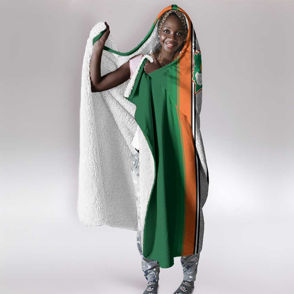 Côte d'Ivoire National Football Hooded Blanket Les Elephants-Sporty Stripes - African Pride