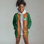 Custom Côte d'Ivoire National Football Hoodie Dress Les Elephants-Sporty Stripes - African Pride
