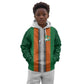 Custom Côte d'Ivoire National Football Kid Hoodie Les Elephants-Sporty Stripes - African Pride