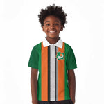Custom Côte d'Ivoire National Football Kid Polo Shirt Les Elephants-Sporty Stripes - African Pride