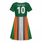 Custom Côte d'Ivoire National Football Kid Short Sleeve Dress Les Elephants-Sporty Stripes - African Pride