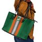 Côte d'Ivoire National Football Leather Tote Bag Les Elephants-Sporty Stripes - African Pride