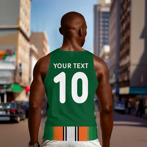 Custom Côte d'Ivoire National Football Men Tank Top Les Elephants-Sporty Stripes - African Pride