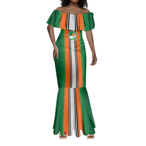 Custom Côte d'Ivoire National Football Mermaid Dress Les Elephants-Sporty Stripes - African Pride