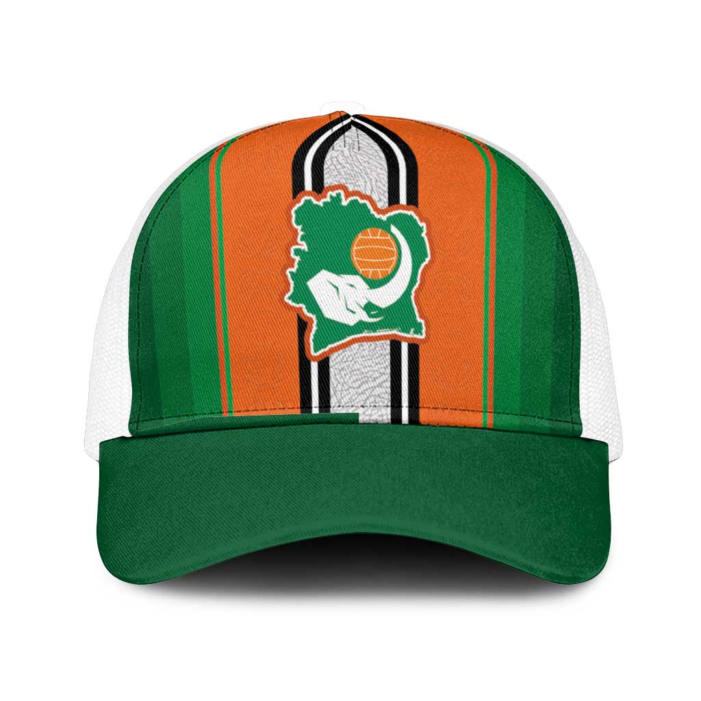Côte d'Ivoire National Football Mesh Trucker Cap Les Elephants-Sporty Stripes - African Pride