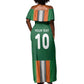 Custom Côte d'Ivoire National Football Off Shoulder Maxi Dress Les Elephants-Sporty Stripes - African Pride