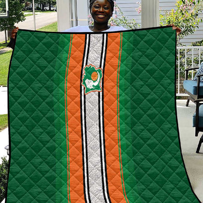 Côte d'Ivoire National Football Quilt Les Elephants-Sporty Stripes - African Pride