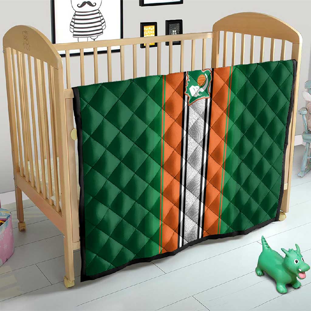 Côte d'Ivoire National Football Quilt Les Elephants-Sporty Stripes - African Pride
