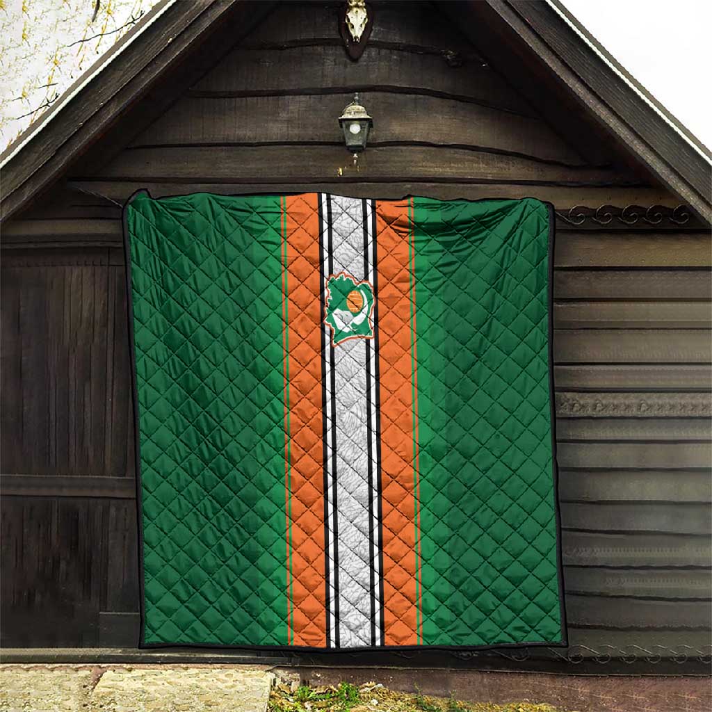 Côte d'Ivoire National Football Quilt Les Elephants-Sporty Stripes - African Pride