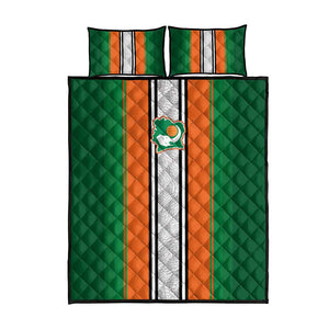 Côte d'Ivoire National Football Quilt Bed Set Les Elephants-Sporty Stripes - African Pride