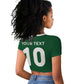 Custom Côte d'Ivoire National Football Raglan Cropped T shirt Les Elephants-Sporty Stripes - African Pride