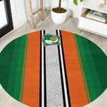 Côte d'Ivoire National Football Round Carpet Les Elephants-Sporty Stripes - African Pride