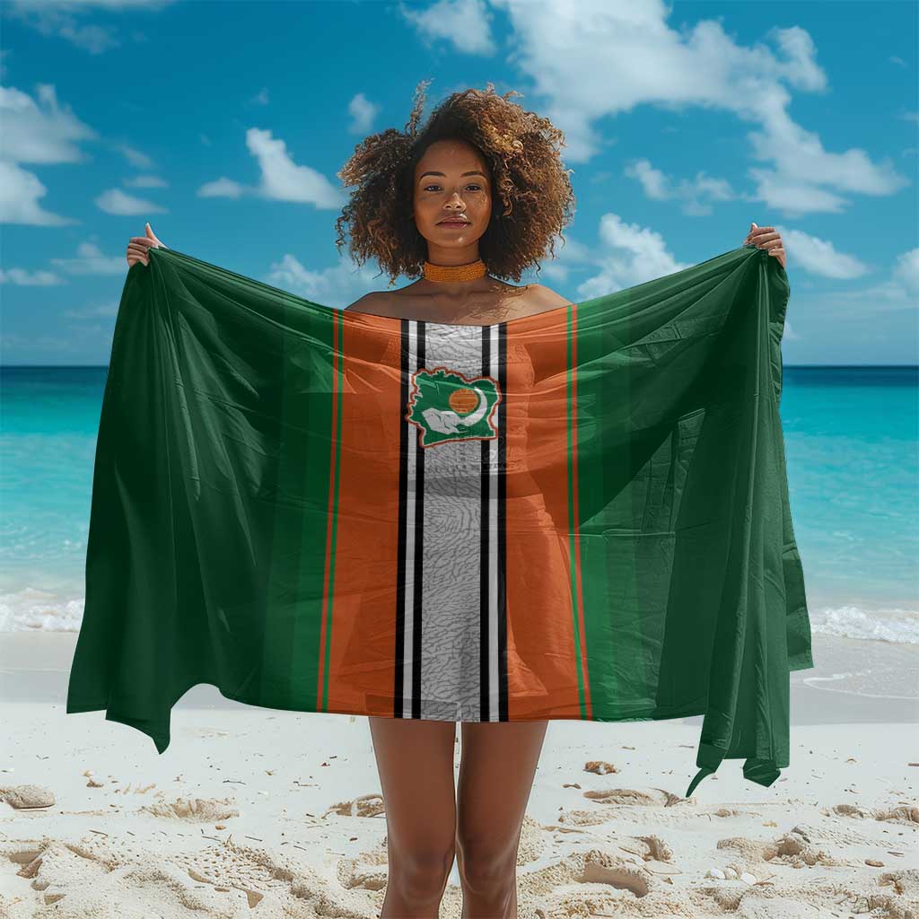 Côte d'Ivoire National Football Sarong Les Elephants-Sporty Stripes - African Pride