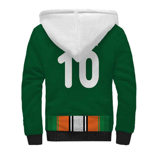 Custom Côte d'Ivoire National Football Sherpa Hoodie Les Elephants-Sporty Stripes - African Pride