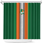 Côte d'Ivoire National Football Shower Curtain Les Elephants-Sporty Stripes - African Pride