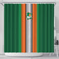 Côte d'Ivoire National Football Shower Curtain Les Elephants-Sporty Stripes - African Pride