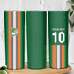Custom Côte d'Ivoire National Football Skinny Tumbler Les Elephants-Sporty Stripes - African Pride