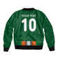 Custom Côte d'Ivoire National Football Sleeve Zip Bomber Jacket Les Elephants-Sporty Stripes - African Pride